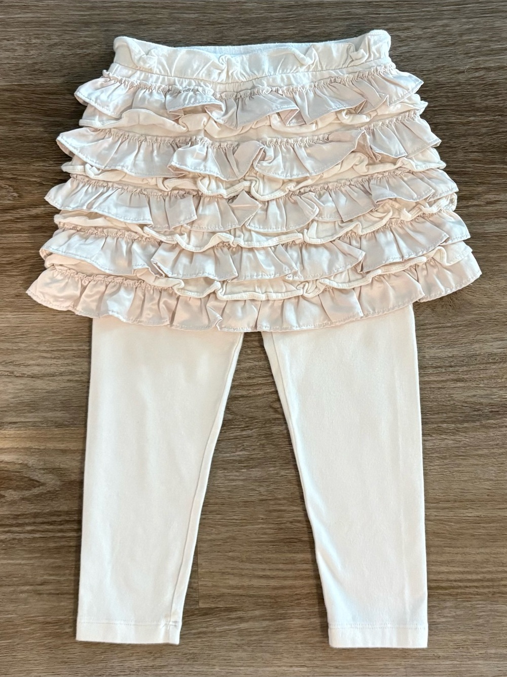 GAP Cream Ruffle Skort Cotton Leggings 3T